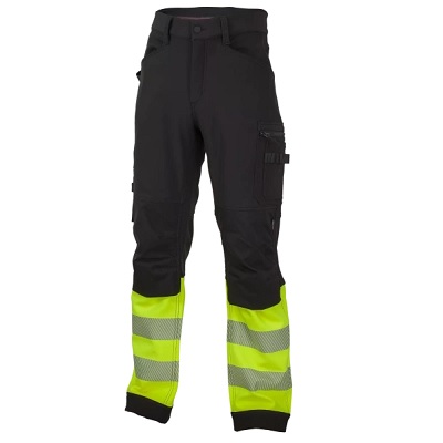 Darba bikses BENNON REFLECTOS, melnas/dzeltenas