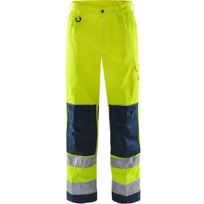 Darba bikses FRISTADS 2001 TH CL2 Hi-Vis dzeltenas/zilas