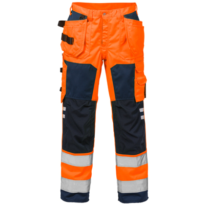 Darba bikses FRISTADS 2025 PLU CL2 Hi-Vis oranžas