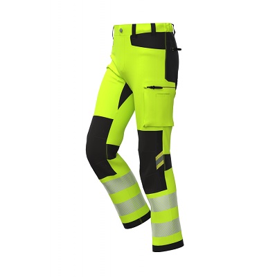Darba bikses TENSION Stretch CL1 Hi-Vis, dzeltens/melns