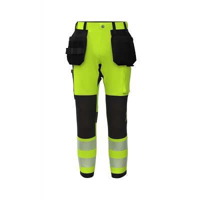 Darba bikses TENSION PLUS Stretch CL1 Hi-Vis, dzeltens/melns